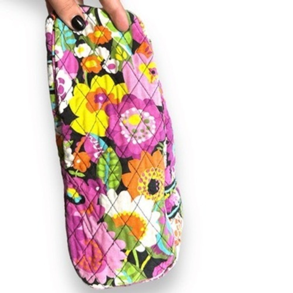 Y2K‎ Vera Bradley Va Va Bloom Purple Quilted Floral Cotton Shoulder Bag Boho90s - Picture 4 of 6